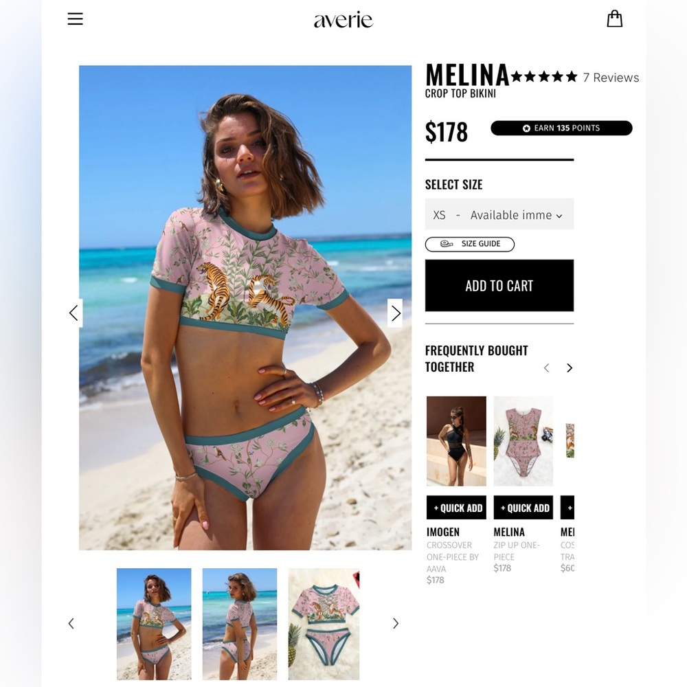 Averie Pink Tiger Bikini